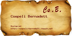 Csepeli Bernadett névjegykártya